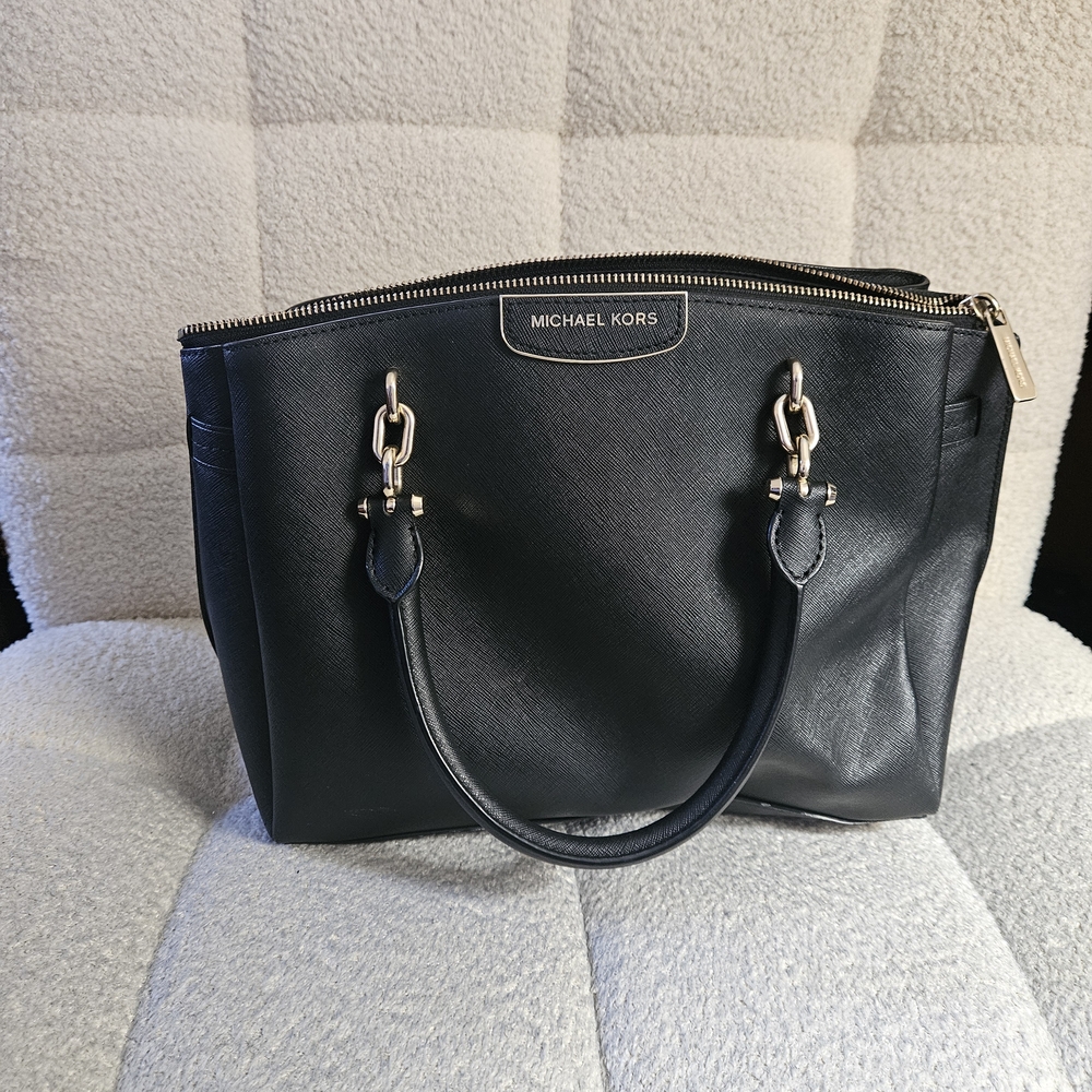 Michael Kors Black Leather Satchel